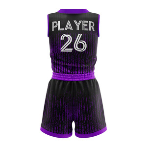 Ensemble de maillot et short de basket-ball personnalisé pour femmes, sublimé, à séchage rapide, sans manches, vêtements de sport OEM - Product Image 5
