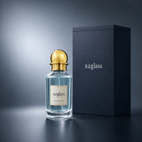 Flacon de parfum cylindrique en stock d'usine, 100 ml, vide, pouvant être pulvérisé avec un logo sérigraphié en couleur