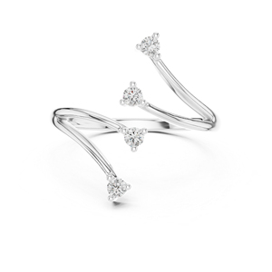 Anillo de Oro Amarillo de 14K con Diamante Cultivado en Laboratorio, Corte Redondo, para Mujer |   Ropa de Fiesta |   Diamante Cultivado Nuevo - Product Image 3