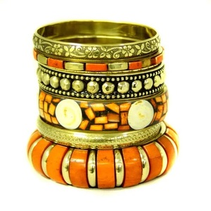 2026 Premium New Gold Plated Alloy Resin <b>Bangle</b> <b>Bracelets</b> Set With Purple Resin Inlay Geometric Pattern Women's Classic Jewelry - Product Image 3