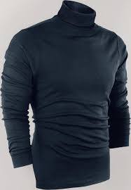 T-shirt col roulé uni à manches longues en tissu Oxford écologique pour homme – Qualité supérieure, vente en gros à prix abordable, export direct usine, formel - Product Image 3