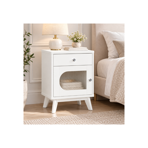 Colección EVEREST, Muebles de Almacenamiento Modernos para Dormitorio de Madera de Pino Sólido, Elegante Mesita de Noche de Madera - Product Image 1