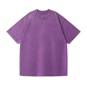 เสื้อยืดลำลองผู้ชายผ้าฝ้าย 100% ซัมเมอร์ 230 กรัม ทรงหลวม ระบายอากาศได้ดี คอเสื้อแบบหลวม คุณภาพพรีเมียม ผลิตเสื้อผ้าคุณภาพสูง - Product Image 2