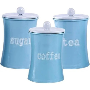 Coffee Tea <b>Storage</b> <b>Containers</b> Metal Round Airtight Lids Eco-Friendly Handcrafted Kitchen Minimalist Design - Product Image 3