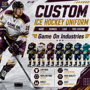 Good Supplier Newest Custom Team Name Logo Professional Ice Hockey Wear Uniforms Wholesale Rate Sublimated Ice Hockey Jersey Kit - Product Image 3
