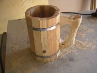 Tasse en bois rustique