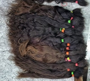 Extensiones de cabello humano virgen negro de alta calidad Cabello de grado de templo indio crudo dibujado solo Remy ondulado natural - Product Image 6