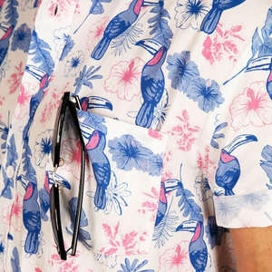 Chemises d'été pour hommes en flanelle hawaïenne, dernières tendances, logo/couleur personnalisés, respirantes, confortables, de haute qualité, anti-rides - Product Image 4