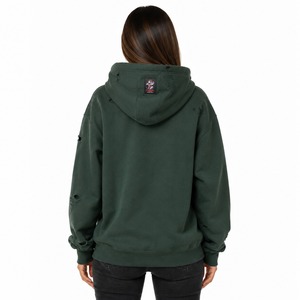 Premium Marken-Damen-Hoodie im Used-Look, aus hochwertigem Material, angenehmes Tragegefühl, stilvolle Distressed-Verarbeitung - Product Image 2