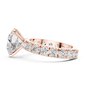 Anillo de Compromiso Clásico con Diamante Cultivado en Laboratorio de 3 Quilates, Corte Corazón, Oro de 10k, 14k, 18k, Certificado IGI, Diamante VS DEF para Aniversario o Boda - Product Image 3