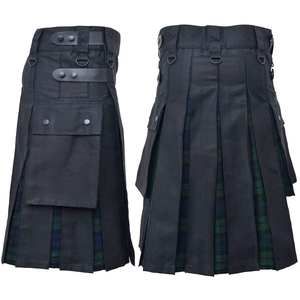 Nouveau Kilt écossais plissé pour hommes, confortable et multicolore, style festival écossais, en tartan des Highlands, vente en gros - Product Image 6
