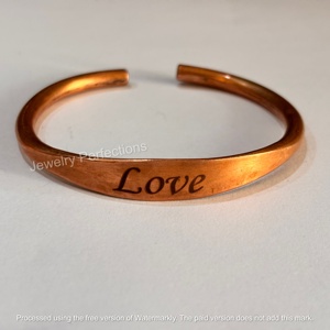 Jewelry Perfections Customized Pure Solid <b>Copper</b> Love Faith Hope Cuff <b>Bracelet</b> for Women Handmade Designer Stackable Party - Product Image 2