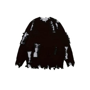 Suéter Desgastado de Nuevo Diseño para Hombre, Ropa Urbana Y2K, Sudaderas Estampadas, Sudaderas Gráficas Holgadas Hechas a Medida - Product Image 1