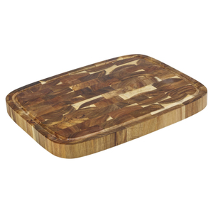 Planche à découper rectangulaire en bois d'acacia vintage, bloc de boucher pour cuisine, plateau de service, planche à découper en bois naturel écologique - Product Image 6