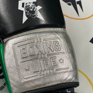 Último Modelo No Boxing No Life, Guantes de Boxeo con Cordones en Verde, Blanco, Rojo y Negro, Precio al por Mayor, Guantes Personalizados con Nombre - Product Image 5