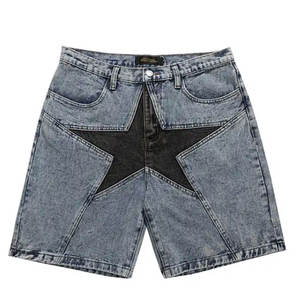 กางเกงขาสั้นผ้ายีนส์สีฟ้าอ่อนแบบคลาสสิกสำหรับผู้ชายกางเกงขาสั้นผ้ายีนส์ทรงสลิมฟิตสำหรับฤดูร้อน - Product Image 6