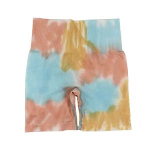 Mallas de gimnasio sin costuras OEM para mujer, pantalones cortos de Yoga elásticos de cintura alta, tela de punto transpirable, pantalones cortos de Fitness informales de cintura media - Product Image 2