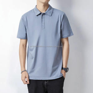 Polo en pur coton pour homme, essentiel décontracté pour l'été, avec logo personnalisable pour les vêtements d'été - Product Image 3