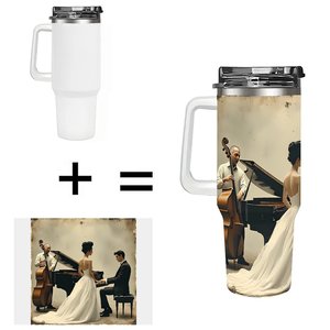 Vaso de acero inoxidable de 40 oz con logotipo personalizado para clubes de tiro con arco - Product Image 1