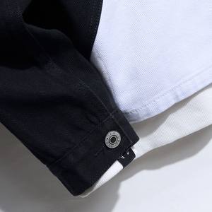 Fleece <b>Jacket</b> <b>for</b> <b>Men</b> <b>Mens</b> Color Block <b>Denim</b> Lapel <b>Jacket</b> <b>Men'S</b> Casual Button Cardigan Jean <b>Jacket</b> Coat With Pocket - Product Image 5