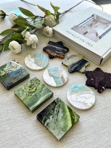 Juego de posavasos de mármol natural de lujo para tazas, vasos y jarras, decoración para el hogar, disponible para la venta al por mayor. - Product Image 1