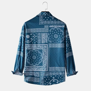 Chemise en twill de soie pour homme, fantaisie, fantastique, surdimensionnée, à col camp, imprimée - Product Image 3