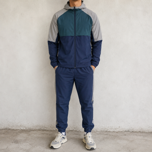Conjunto Deportivo Personalizado para Hombre, Chaqueta Cortavientos y Pantalones de Nylon Transpirables para Correr, con Capucha, Ligero, OEM, ODM, Marca Privada de Fábrica - Product Image 3