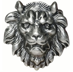 <b>Light</b> <b>Silver</b> Metal Rhino Head <b>Wall</b> Sculpture Modern Animal Trophy Decorative Wildlife Art for Living Room - Product Image 1