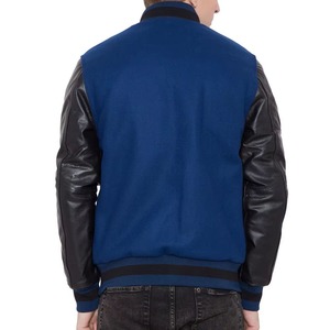 Custom Unisex College Baseball Varsity Quilted Streetwear <b>Jacket</b> Plain Dyed Cotton Stand <b>Waterproof</b> Sleeve Canvas Front - Product Image 3