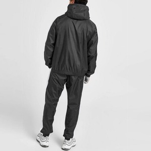 Custom 100% Polyester Windbreaker Tracksuit Reflective Stripe <b>Jacket</b> and Jogger Pants Sportswear Set - Product Image 1