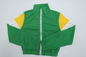 Conjunto de Verano 2026 para Mujer, Casual, con Chaqueta Corta Cortavientos, Diseño de Bloques de Color, Cuello Alto y Pantalones Cortos con Cintura Elástica - Product Image 6