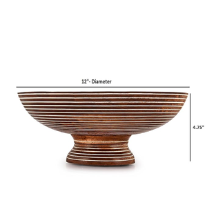 Bol à salade en bois artisanal FAIZA CRAFT, respectueux de l'environnement, avec finition alimentaire, passe au lave-vaisselle, design moderne, pour les mariages - Product Image 3