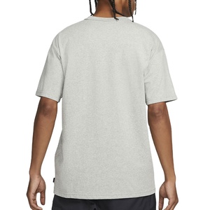 เสื้อยืดแขนสั้นของผู้ชายมาใหม่ล่าสุดเสื้อยืด220gsm คอตตอนคอมบ์100% ผ้าฝ้าย/โพลีเอสเตอร์สีทึบทรงหลวมเทรนด์ - Product Image 3