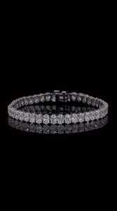 Pulsera de tenis con diamantes simulados de corte ovalado para mujer |   Diamante de Laboratorio Certificado IGI Chapado en Oro de 18K de Lujo |   Elegante Fiesta Nupcial - Product Image 1