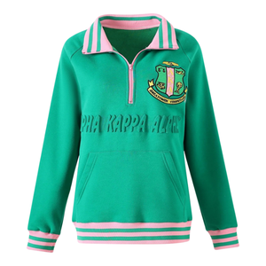   Sudadera con Cierre de Cremallera Unisex Verde, Sudadera de Forro Polar Premium con Cierre de Cremallera, Ropa Deportiva Informal de Color Verde - Product Image 3