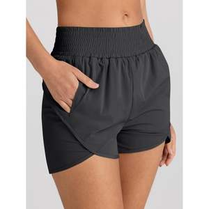 2025 2025 Shorts athlétiques taille haute pour femmes XS taille Gym entraînement pantalons de Sport décontractés avec poches pour la course - Product Image 4