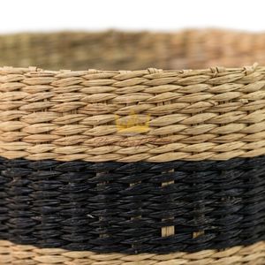 Panier de rangement en jonc de mer naturel, écologique, tressé à la main, style vintage, pour la décoration intérieure Kingcraftviet - Product Image 4