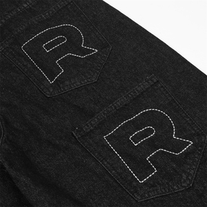 Shorts en jean pour hommes OEM, coupe ample et large, style streetwear urbain Y2K, délavage vintage, 100% coton, écologique, tendance 2026 - Product Image 5
