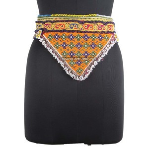 Vintage Belt Belly Dance Bead Afghani Traditional Waist Belt Kuchi Tribal BB040 <b>Old</b> Banjara Real Vintage Handmade Beaded Belts - Product Image 1