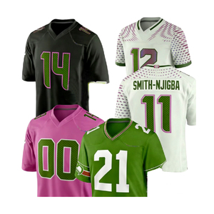 Camiseta de Fútbol Americano Personalizada con Logotipo Bordado, Transpirable, de Malla, para Hombre, Ropa Deportiva, Sublimación - Product Image 1