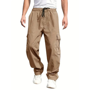 Pantalon de survêtement cargo oversize pour homme, style streetwear, coupe ample, en molleton de coton, multi-poches, personnalisable - Product Image 6