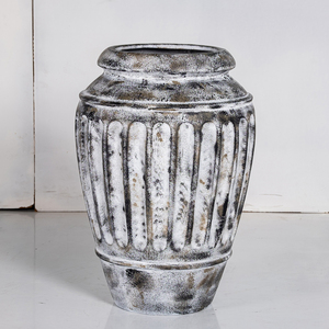 Urn mộc mạc với 4 xử lý chất lượng mộc mạc trồng để trang trí hoặc trồng cây hoặc làm đài phun nước - Product Image 6