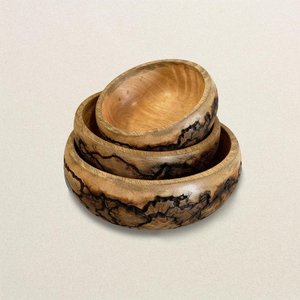 Tazón Redondo de Madera Natural Hecho a Mano con un Patrón de Vetas Único para Hacer Velas y Decoración del Hogar - Product Image 5