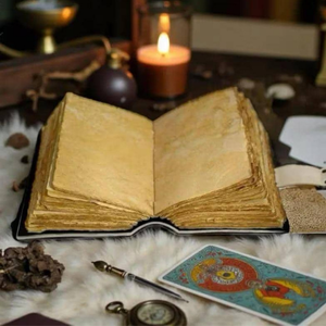Carnet en cuir personnalisé Papillon Céleste, Journal Spirituel Soleil et Lune, Style Dark Academia, Cadeau - Product Image 3