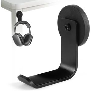 Supporto Magnetico in Alluminio per Cuffie con Cuscinetto in Gomma, Appendi Cuffie da Scrivania, Accessorio per Tavolo - Product Image 1