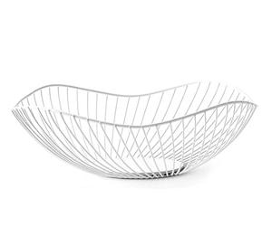 ตะกร้าผลไม้โลหะสำหรับวางบนเคาน์เตอร์สีเงิน ผู้ผลิตจากอินเดีย เป็นที่ต้องการอย่างมาก ตะกร้าผลไม้สำหรับวางบนโต๊ะ บรรจุภัณฑ์แบบกำหนดเองได้ - Product Image 1