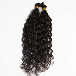 Tissage de cheveux humains longs bruns bouclés, Remy indien, base en soie, ondulation naturelle douce, double tirage, taille personnalisée, densité 100%, toutes les couleurs - Product Image 1