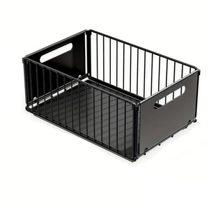 Stylish Round Metal <b>Wire</b> <b>Storage</b> <b>Basket</b> With Premium Leather Handles Home Decor Organizer For Kitchen Pantry Bathroom Use - Product Image 2