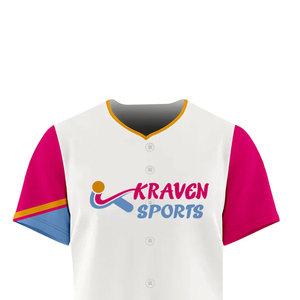 Maillot de baseball personnalisé avec logo brodé, 100% coton, maillot de baseball très vendu, maillot de baseball pour adultes - Product Image 4