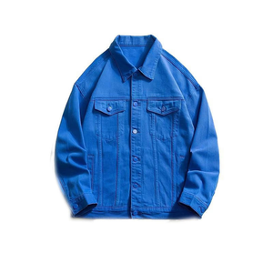 Chaqueta Vaquera Casual de Alta Calidad para Hombre, Venta al por Mayor de Fábrica, Diseño Personalizado con Botones Decorativos, Técnica Lavada, Ligera para Invierno - Product Image 3